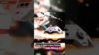 Robot Trump to Sci-Fi Space Stations in 20 sec, with Stable Diffusion . 