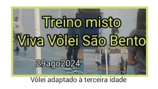 Vôlei adaptado para Terceira idade/ Viva Vôlei São Bento Treino Misto.