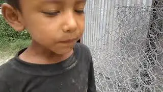 Spitting boy