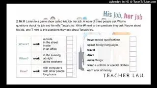 3B 2.10 Listening - His job, her job