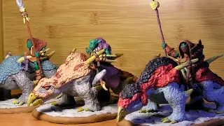 Orcs cavalry – gaming figures of modeling clay