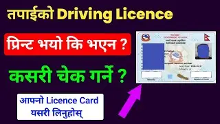 Driving Licence Print Check in Nepal / How to Check Driving Licence Printed or Not l License Print ?