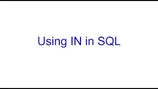 Using the IN keyword in SQL | SQL Bits | Kovolff