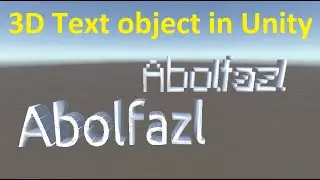 3d Text object in Unity