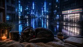 Rainy Tokyo Night | Soft Lofi Music for Deep Sleep & Calm 🌧️