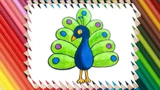 how to draw a peacock- ময়ূর পাখি step by step (very easy)