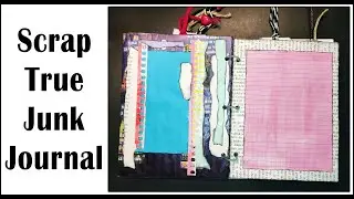 Magazine junk journal with tiny scraps - Starving Emma
