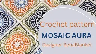 Overlay mosaic crochet center-out motif MOSAIC AURA