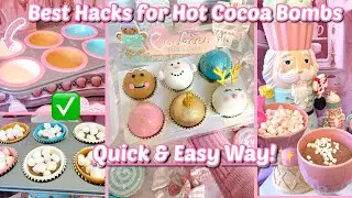 Quick and Easy Hot Cocoa Bombs | HOT CHOCOLATE BOMB HACKS | Pinkmas Edition