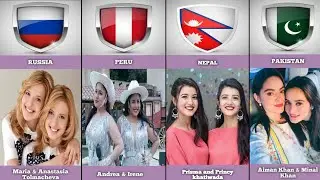 Beautiful Twins Sister From Different Countries| 