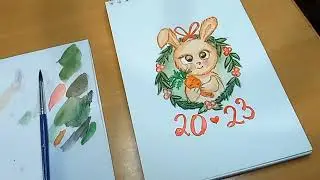 Как нарисовать милого зайку- символ 2023 года