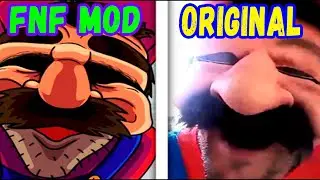 Ring Cam Mario - FNF Mod VS Original FGTeeV Comparison | Friday Night Funkin'
