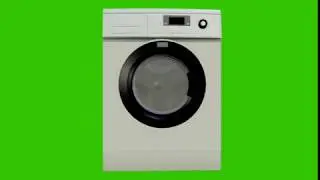 3d  washing mashien green screen