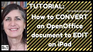 How to CONVERT an OpenOffice document to EDIT on iPad
