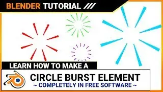 How to make an Animated Circle burst spark in Blender | Blender motion graphics tutorial