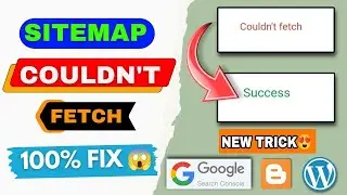 sitemap couldn't fetch b on Google Search Console ! Blogger Sitemap 2023 Trick ✅