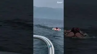 When in doubt, belly flop  🚤 #tubing #fail #vacation #lake #shorts