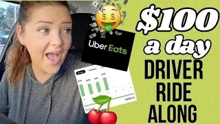 How I Make $100 A Day Delivering For UBER EATS! Driver Ride Along Food Delivery