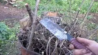 Раскорчёвка и огневая бочка.