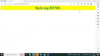 How to use style tag  in HTML