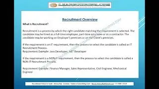 02 Free Recruiter Videos in Tamil- - Recruitment Overview - How to become a smart Recruiter?