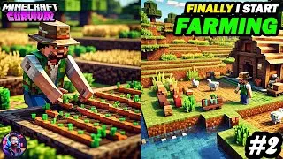 FINALLY I START FARMING AND FOUND SECRET CAVE 🔥 MINECRAFT HINDI GAMEPLAY #2 • RJB GAMERZ