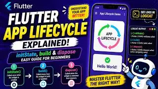 FLUTTER ANDROID - APP LIFE CYCLE || INIT STATE, BUILD, DISPOSE || TUTORIAL