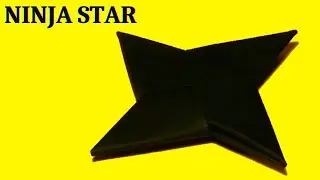 How to make a Paper Ninja Star - Cool Stuff with 1 Paper (Origami Weapons Easy)