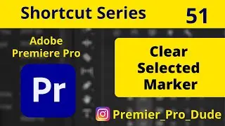 How to clear selected marker in Adobe Premiere Pro 2020 | Premier Pro Dude