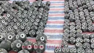 Lots of bolt balls steel components for warehouse workshop