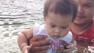 Introducing my Baby into the Ocean