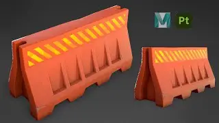 Stylized Traffic Barrier with Autodesk Maya 2022 and Substance 3D Painter 2022