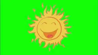 ✔️GREEN SCREEN EFFECTS: funny sun cartoon
