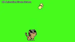 Brown Cat Animation Green Screen