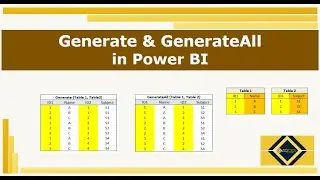 Generate / GenerateAll DAX in Power BI