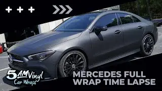 Mercedes full wrap time lapse - Yellow to matte black