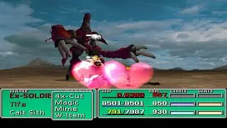 Final Fantasy VII - Tifa's super-fast hits vs Ruby Weapon