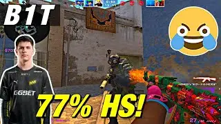 b1t INSANE AIM mirage 77% HS! 🥵 CSGO b1t POV