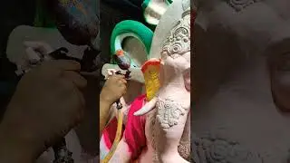 ganesh   ji ka  face colour kaise Karte Hain#trending #baulidolworkshop #ganpati