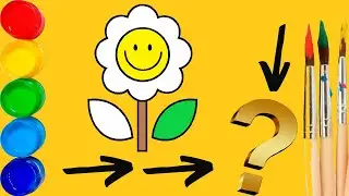 bolalar uchun gul chizish | draw a flower for children | рисуем цветок детям