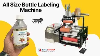 Semi Auto Round Bottle Sticker Labeling Machine