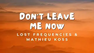 Lost Frequencies & Mathieu Koss - Don't Leave Me Now (Lyrics)