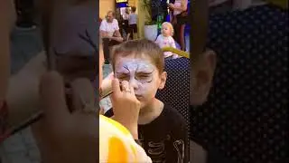 Как нарисовать скелета на лице на Halloween 💀🎃👻 Страшный аквагрим на Хэллоуин 