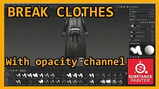 SUBSTANCE PAINTER | Break clothes with opacity channel