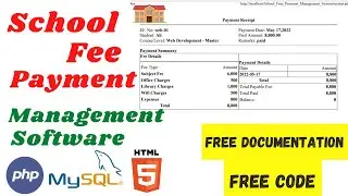 School Fee Payment Management Software in PHP MySQL HTML CSS Bootstrap | Free Source Code Download