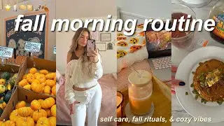 COZY FALL MORNING ROUTINE 🥞🕯️ pumpkin pancakes, shopping, & skincare