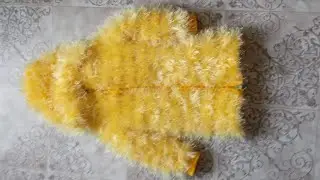 Пальто для девочки спицами из травки//Экспресс МК