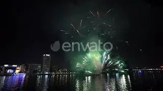 Salutes and Fireworks on the Water | Stock Footage - Envato elements