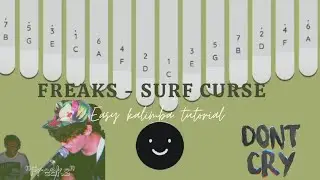 ☠Freaks - Surf Curse // Easy kalimba cover with tabs and a slow tutorial for beginners