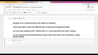 Pytorch Bootcamp   10 Create Numpy Arrays